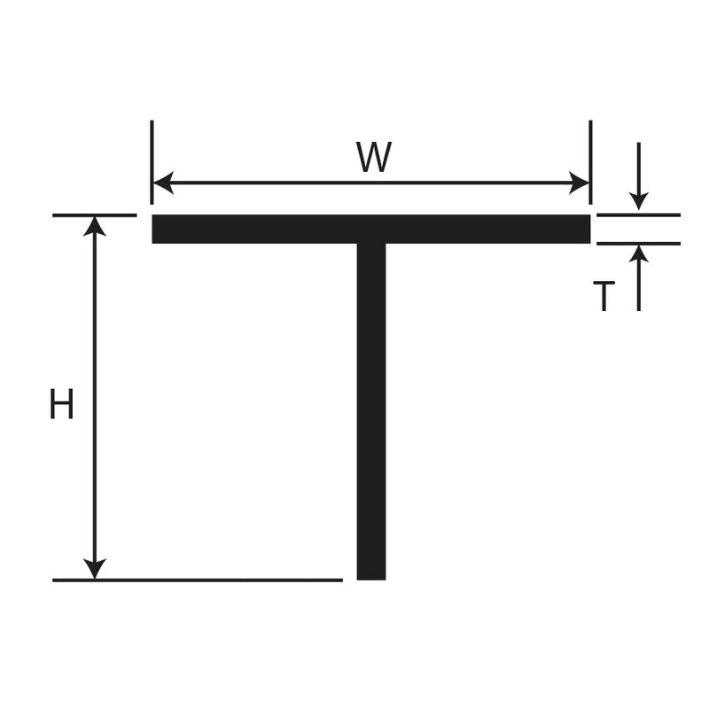 T-SECTION 1.079kg 6.5m 1.6 20 20mm